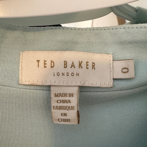 Ted Baker Soft Blue and White Midi Dress - Picture 3 of 5